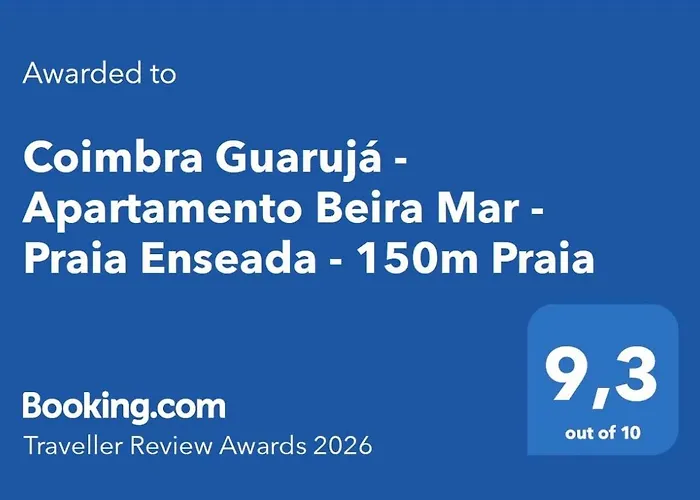 Coimbra Guarujá - Apartamento Beira Mar - Praia Enseada - 150m Praia